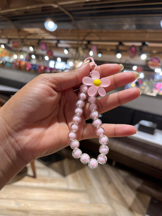 Pink Flowery Beads Premium Phone Charms