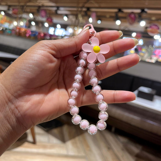 Pink Flowery Beads Premium Phone Charms