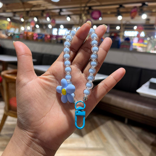 Blue Flowery Beads Premium Phone Charms