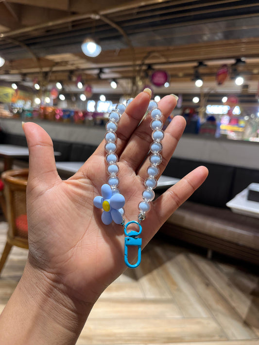 Blue Flowery Beads Premium Phone Charms