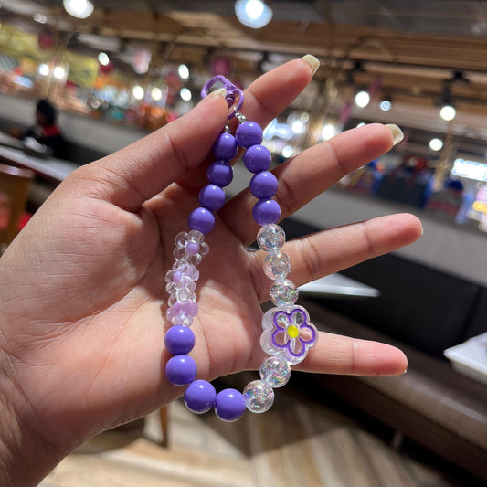 Purple Flowery Beads Premium Phone Charms