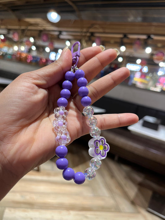 Purple Flowery Beads Premium Phone Charms