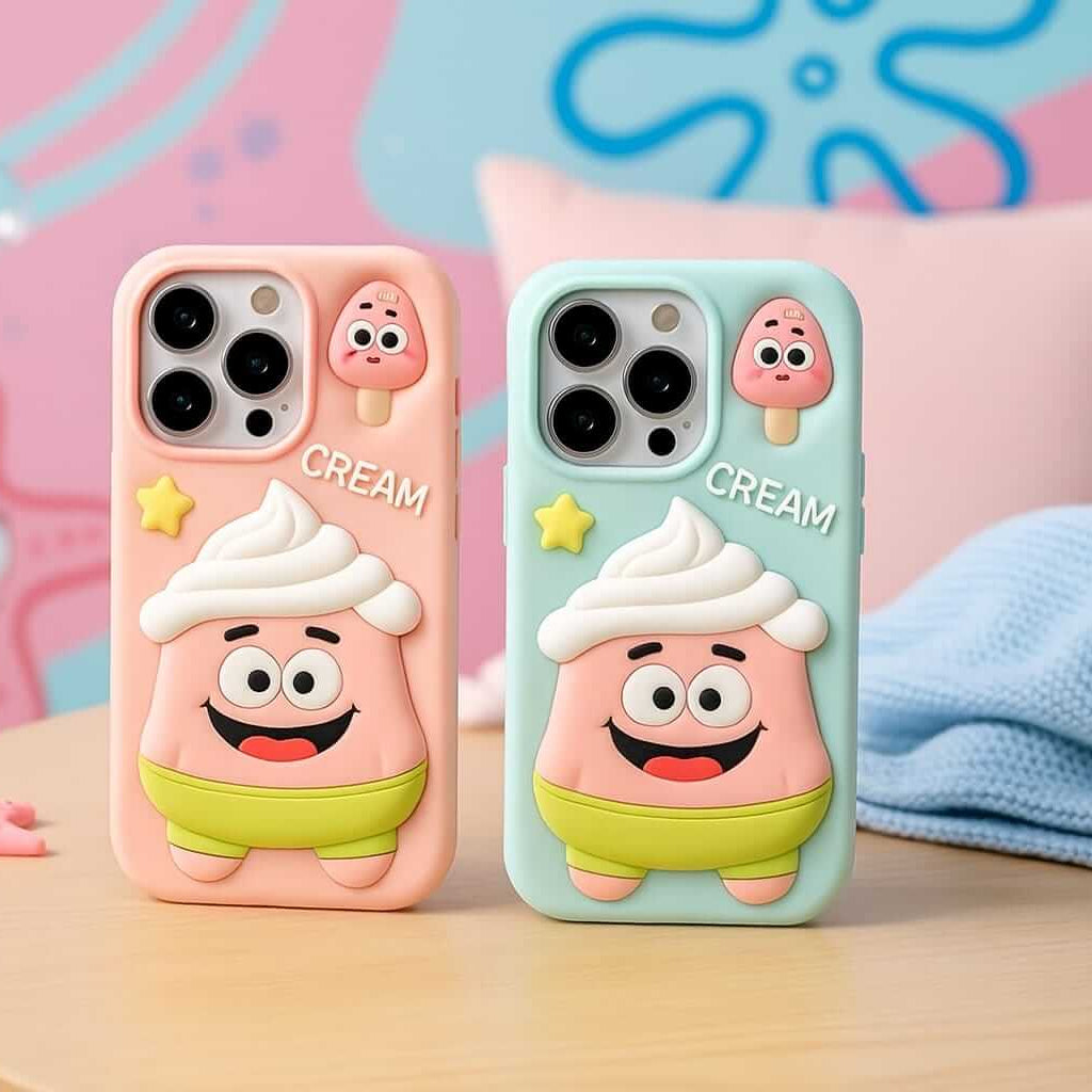 Patrick Cute 3D Iphone Cover Combo pack of 2