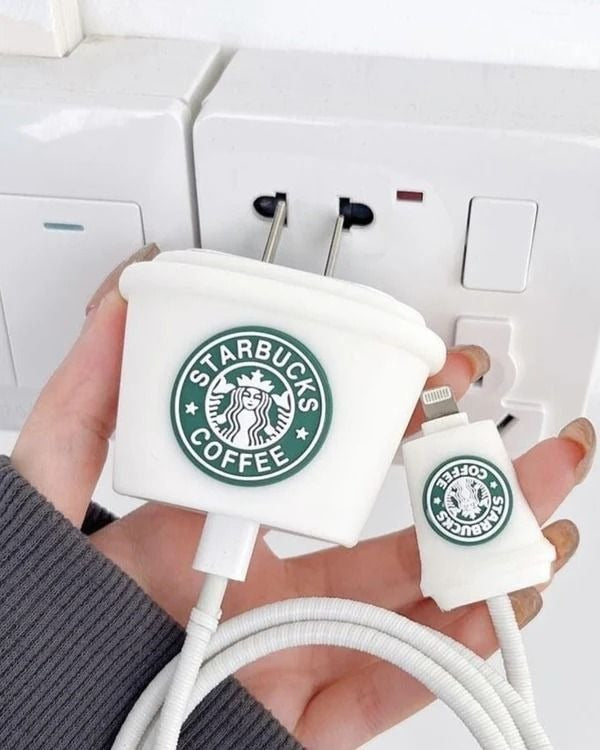 Starbucks White Charger Case