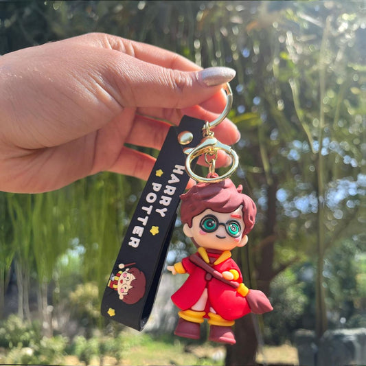 Harry Potter with Broom Premium Keychain