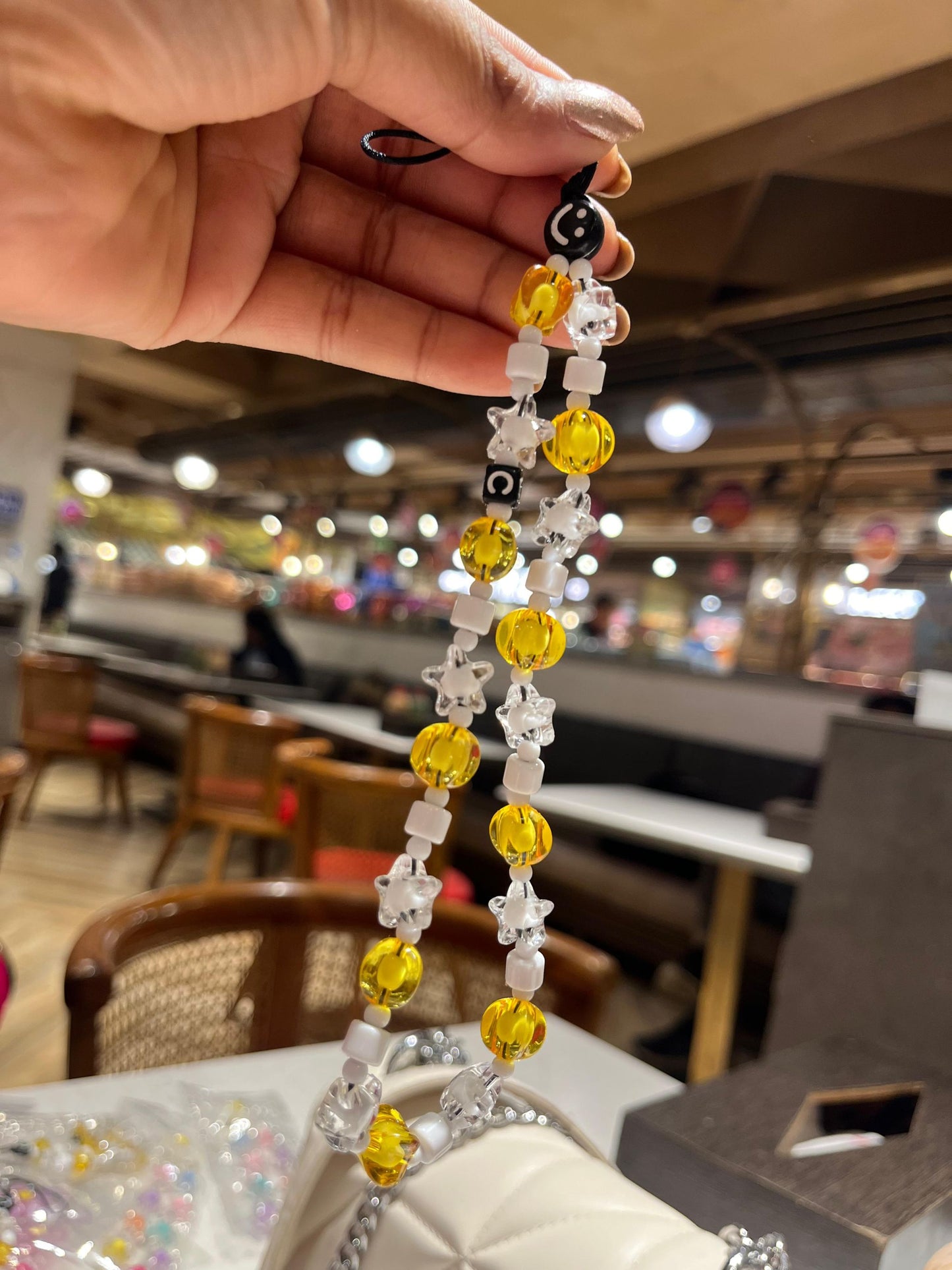 Yellow Beads Phone Charms