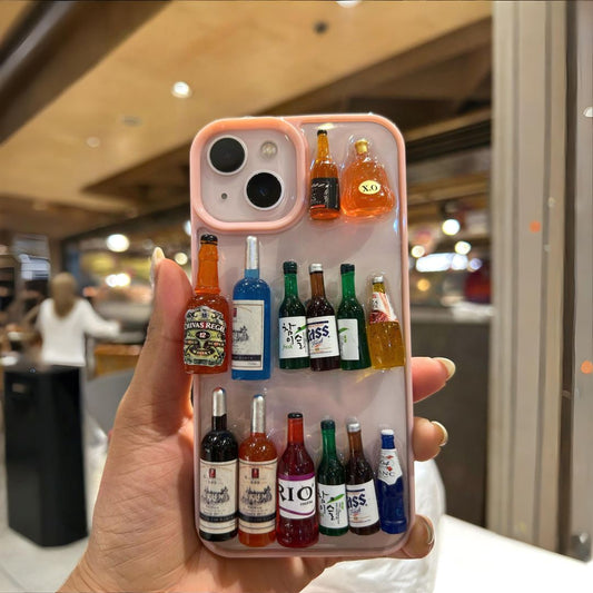Iphone 15 3D Wine Pink Cover