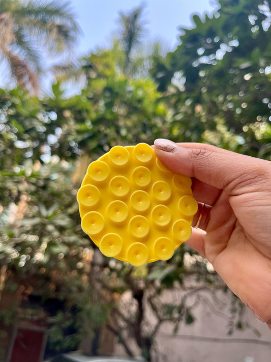 Yellow Silicon Suction Phone Case Adhesive Mount