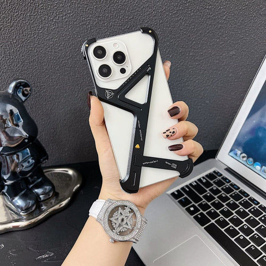 Metal Z Shape with Bracket Stand Iphone Case