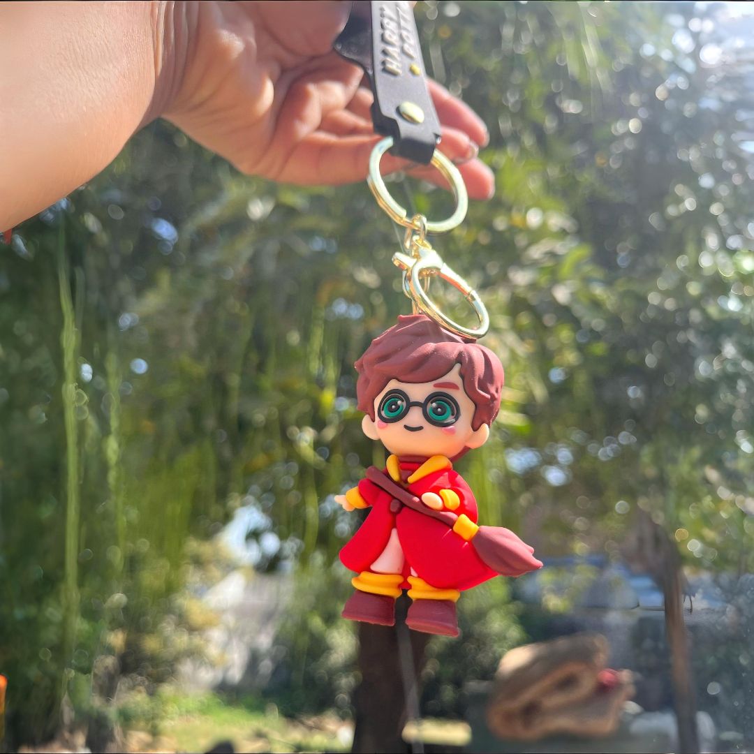 Harry Potter with Broom Premium Keychain