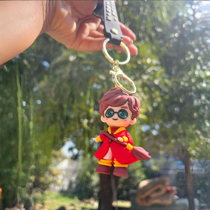 Harry Potter with Broom Premium Keychain