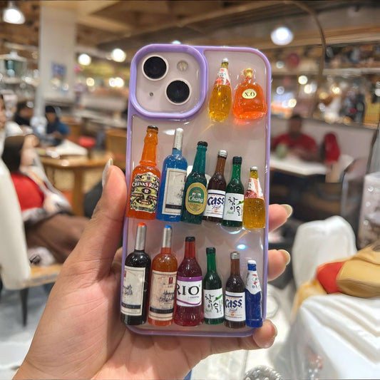 Iphone 13 Wine 3D Blue Cover