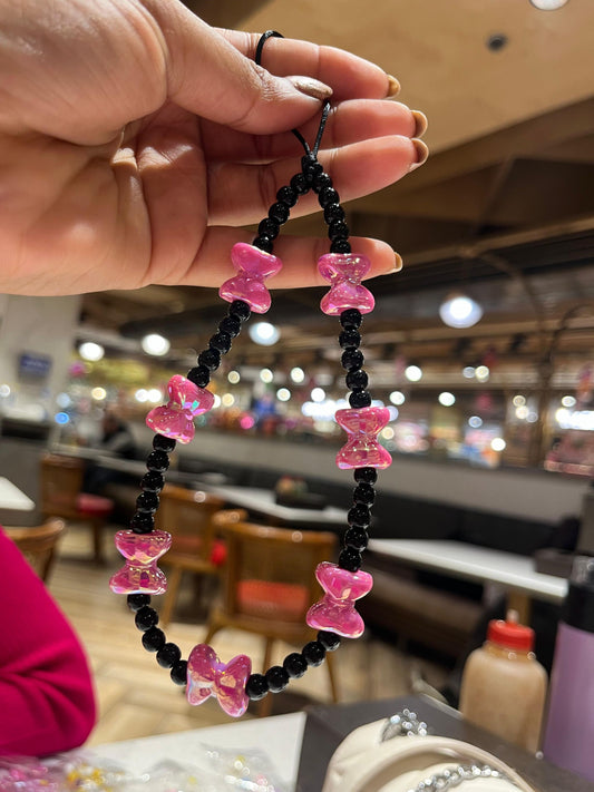 Black Beads Phone Charms