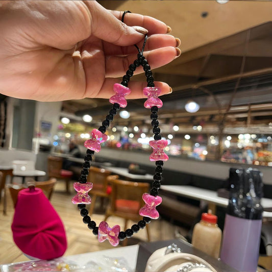 Black Beads Phone Charms