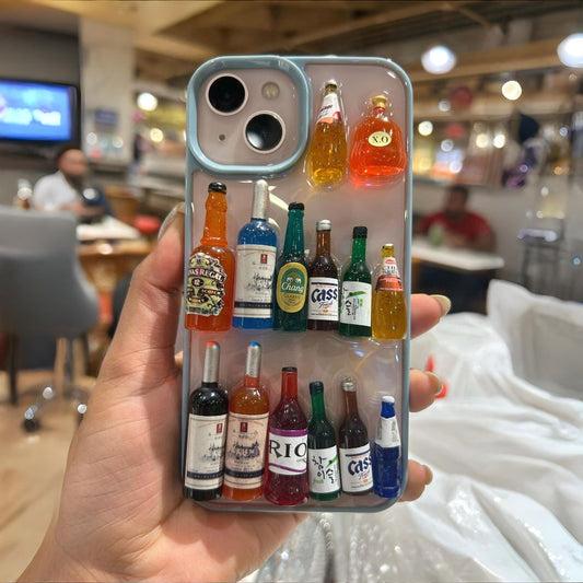 Iphone 15 3D Wine Blue Cover