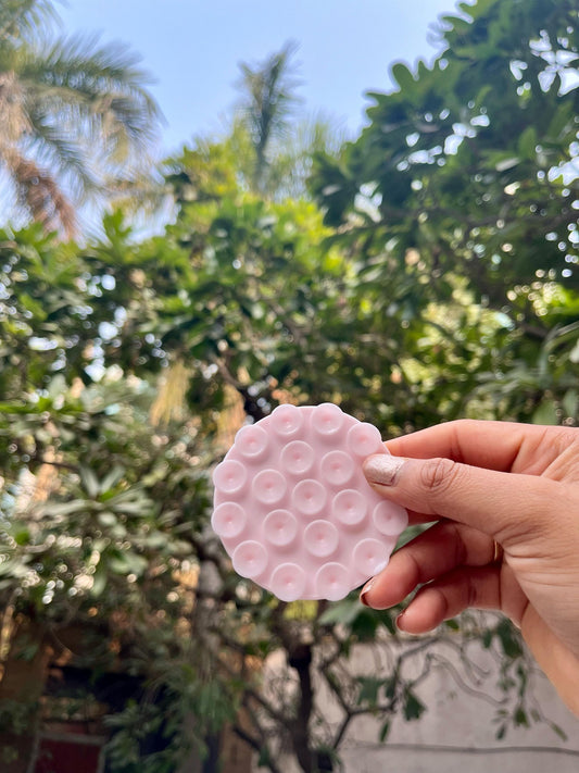 Pink Silicon Suction Phone Case Adhesive Mount