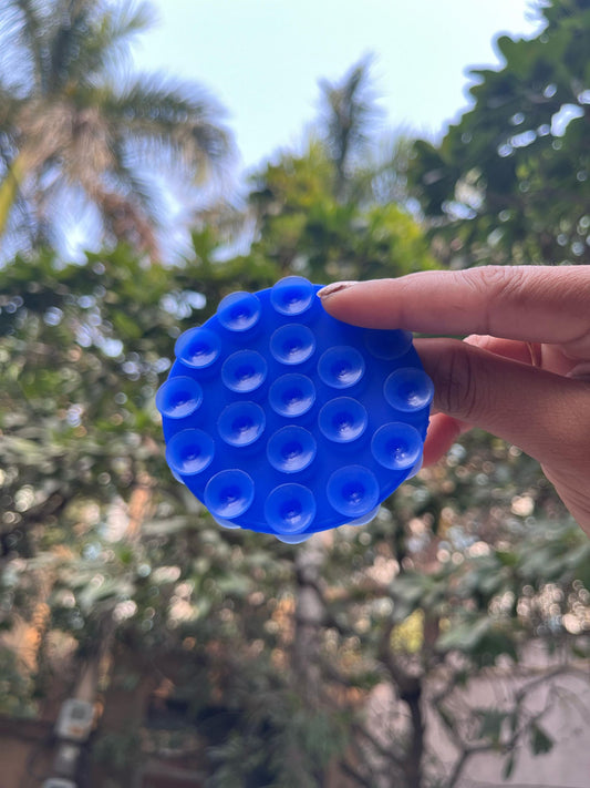 Blue Silicon Suction Phone Case Adhesive Mount