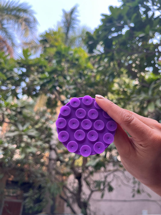 Purple Silicon Suction Phone Case Adhesive Mount