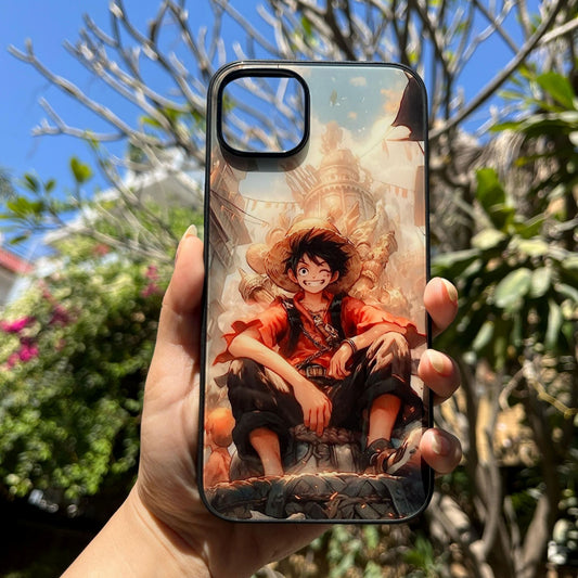 Iphone 15 Plus Luffy Glass Print Cover