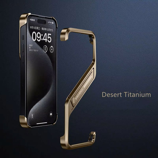 Desert Titanium Metal S Shape Iphone Case