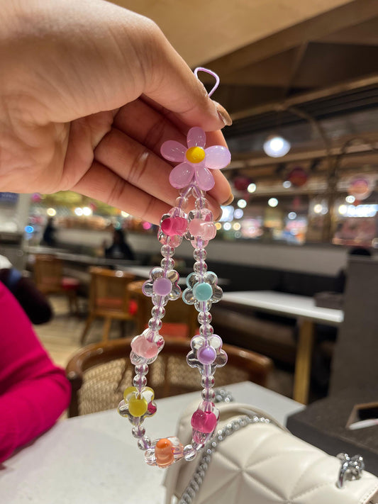 Colorful Flowery Phone Charms