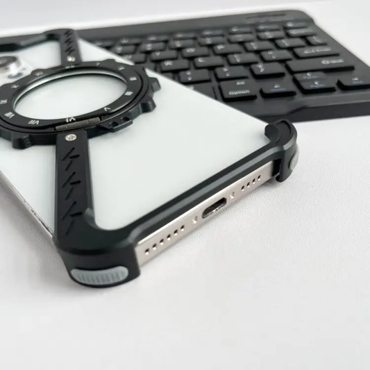 Metal Z Shape Magnetic 360 Stand Bumper Iphone Case