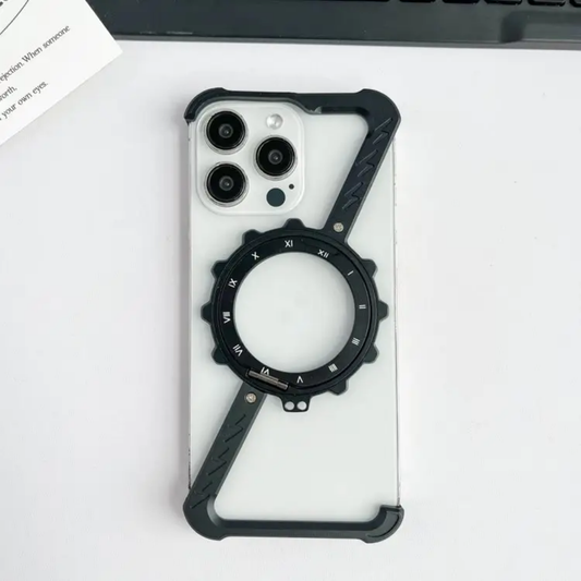 Metal Z Shape Magnetic 360 Stand Bumper Iphone Case