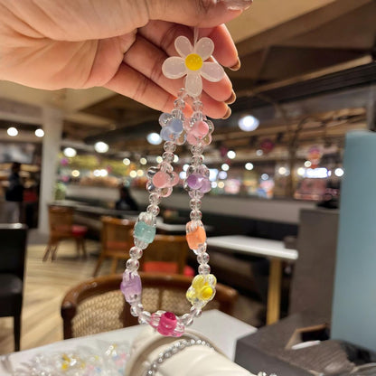 Flower Crystal beads Phone Charms