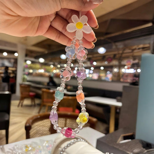 Flower Crystal beads Phone Charms